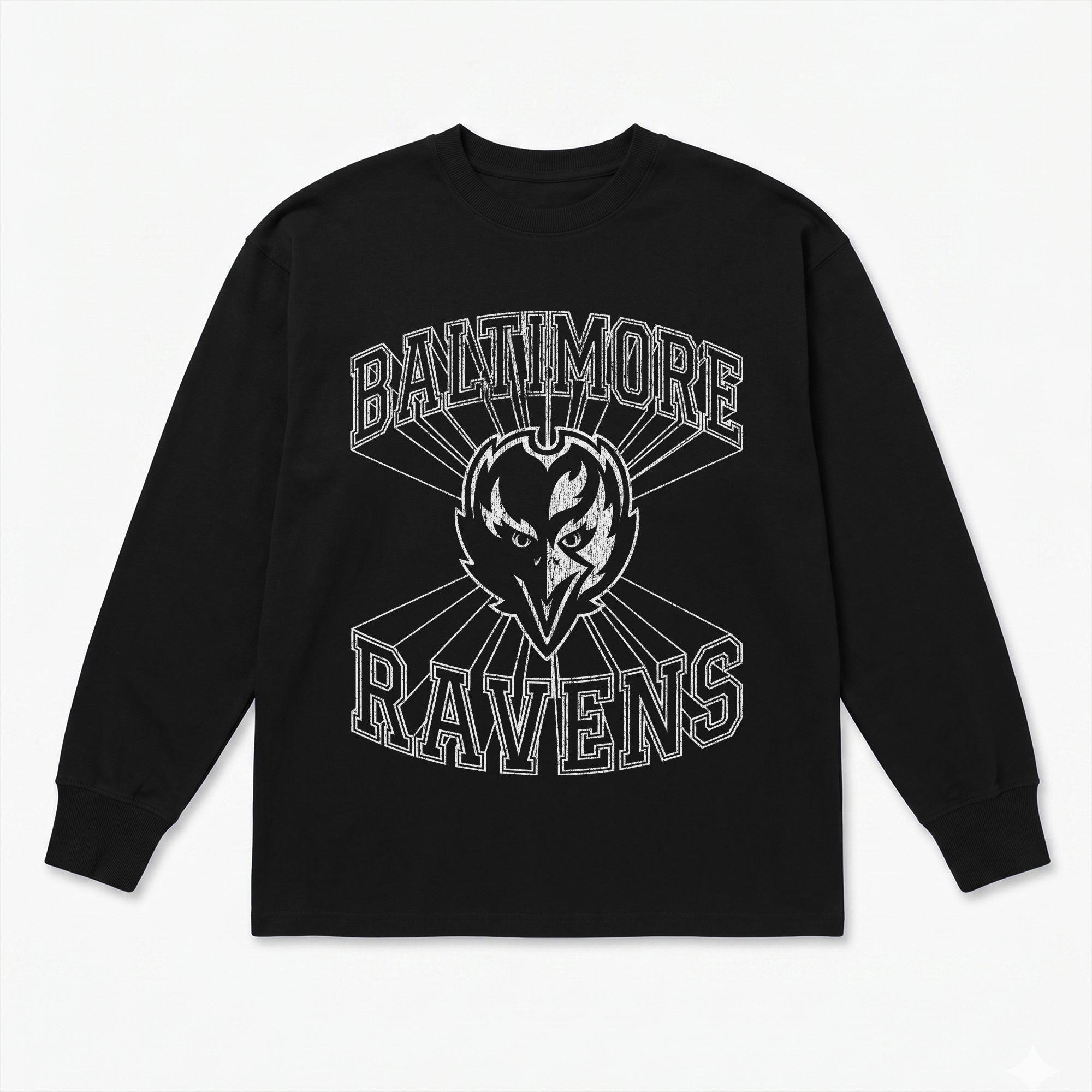 BALTIMORE RAVENS SPOTLIGHT OVERSIZED LONG SLEEVE TEE