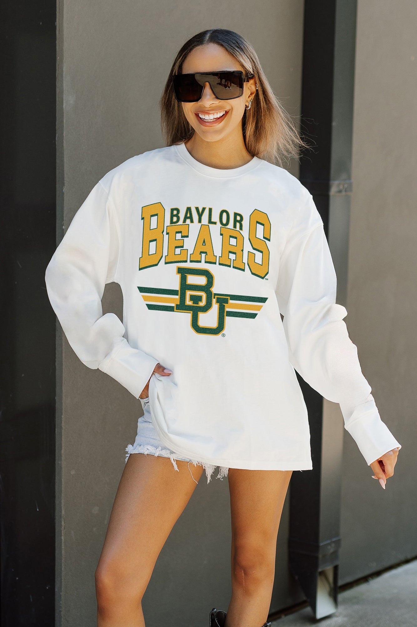 BAYLOR BEARS SWIFT STRIKE ESSENTIAL RELAXED FIT LONG SLEEVE TEE