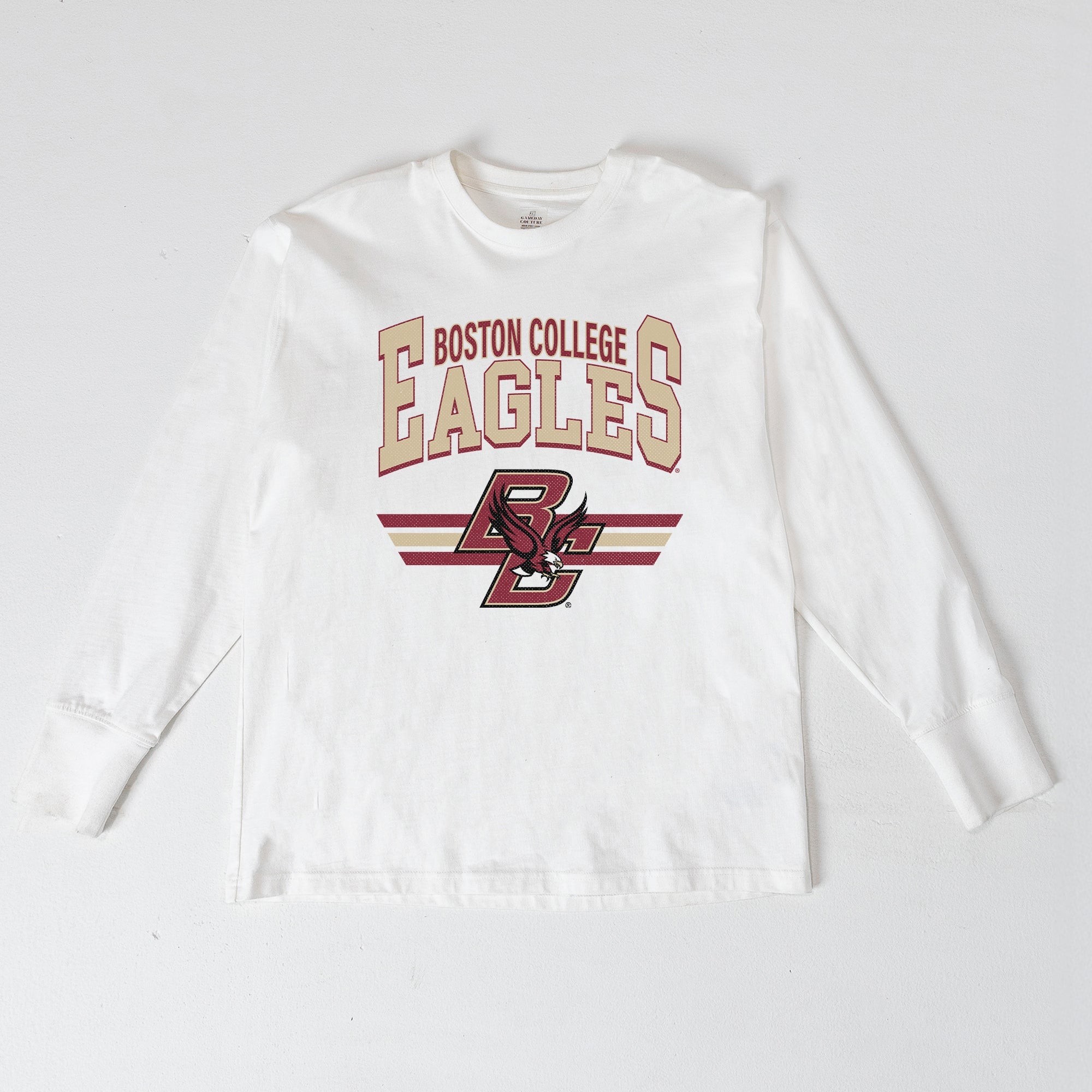 BOSTON COLLEGE EAGLES SWIFT STRIKE ESSENTIAL RELAXED FIT LONG SLEEVE TEE