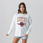 BOSTON COLLEGE EAGLES SWIFT STRIKE ESSENTIAL RELAXED FIT LONG SLEEVE TEE