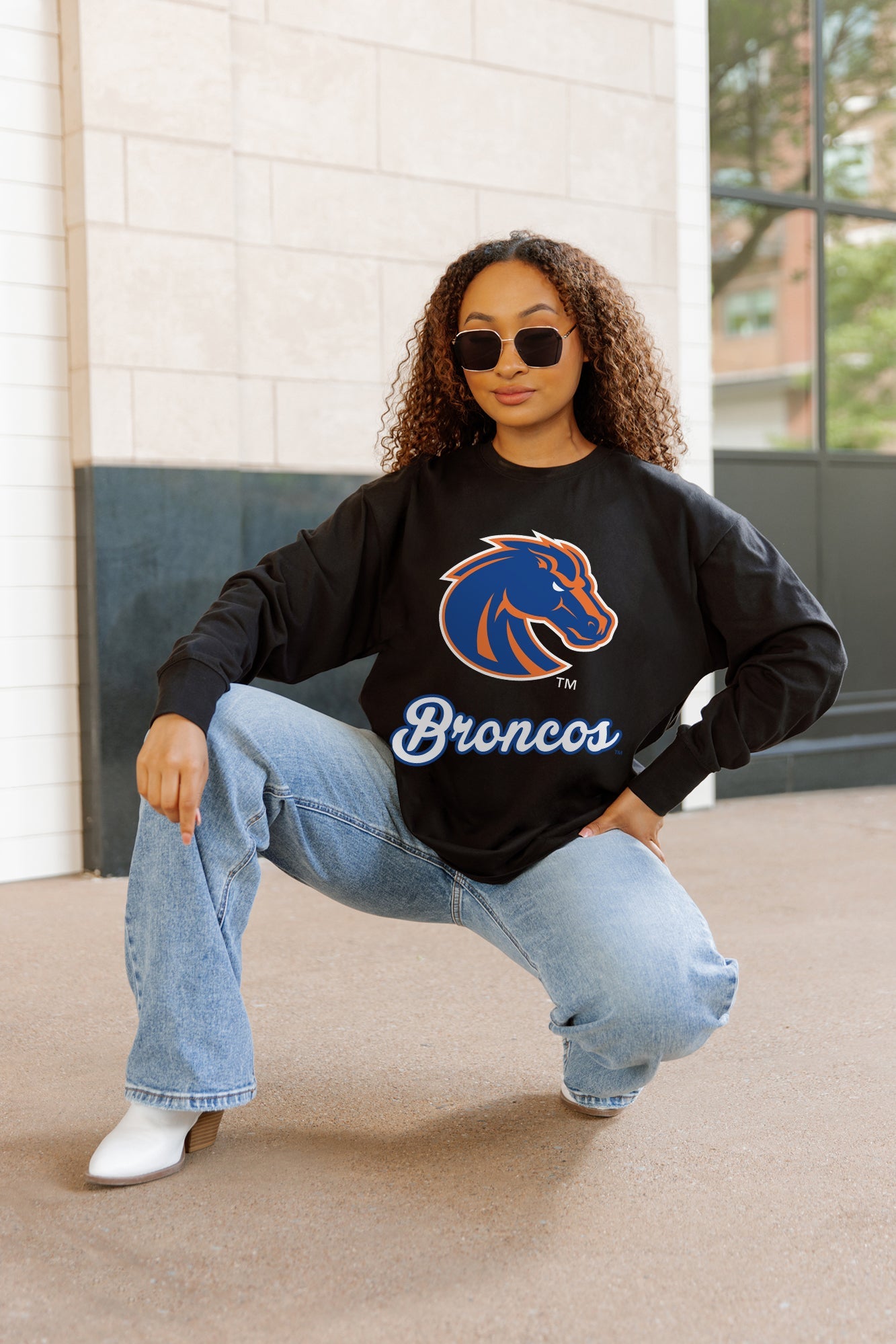 BOISE STATE BRONCOS HONOR ROLL ESSENTIAL RELAXED FIT LONG SLEEVE TEE