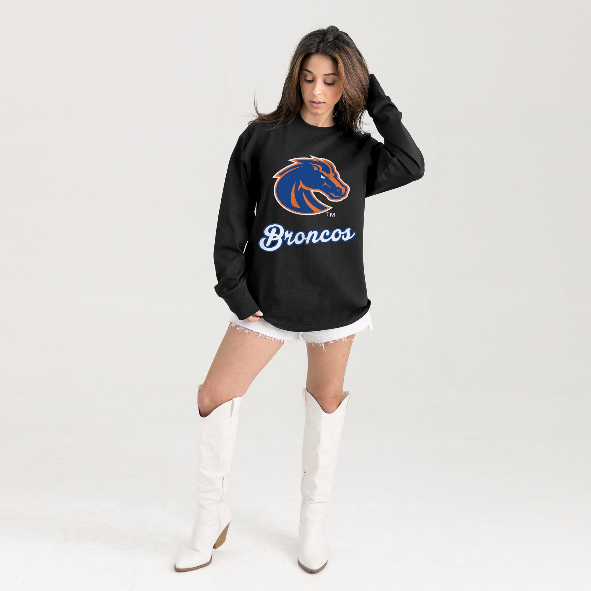 BOISE STATE BRONCOS HONOR ROLL ESSENTIAL RELAXED FIT LONG SLEEVE TEE