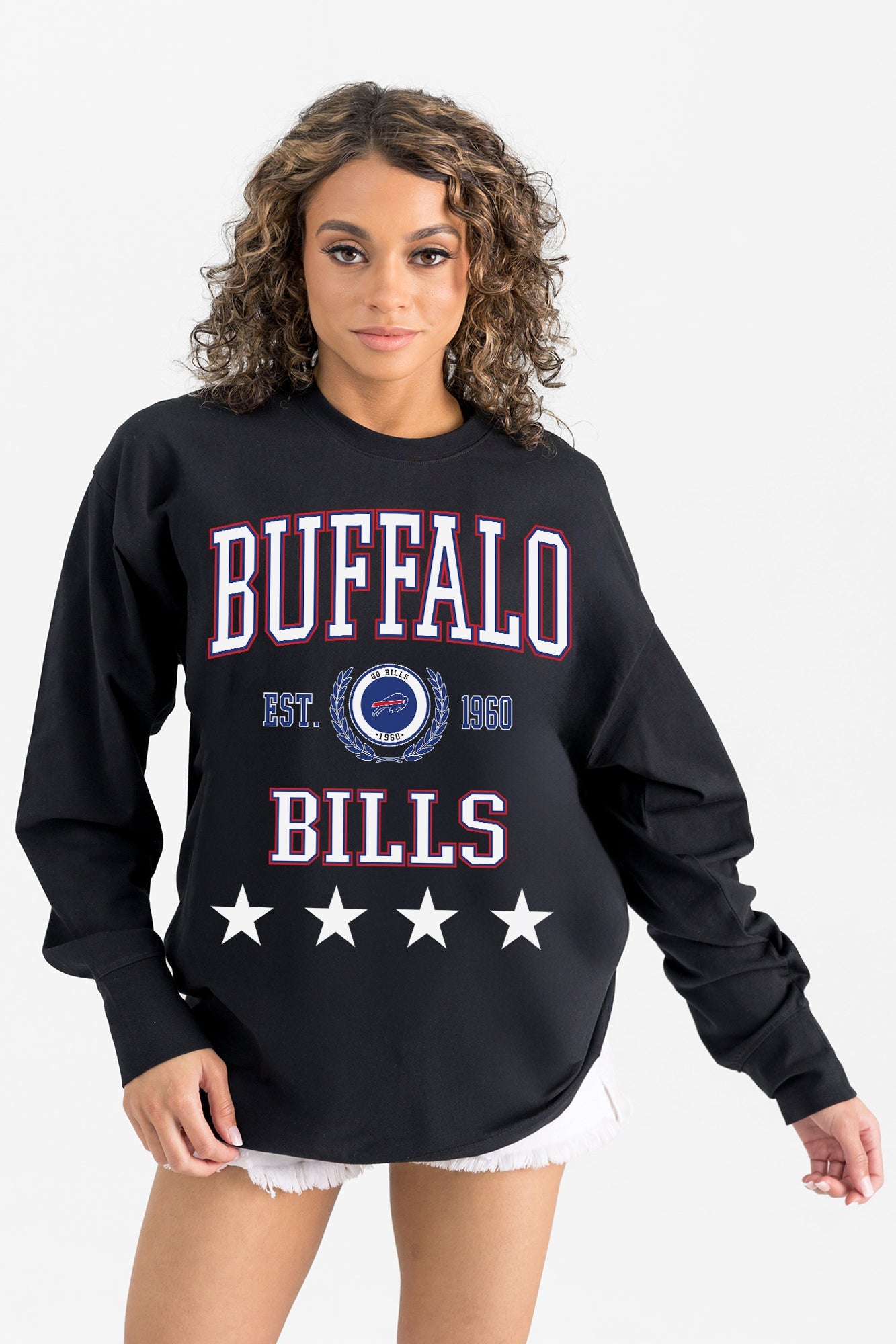 BUFFALO BILLS EVERYDAY STAR ESSENTIAL RELAXED FIT LONG SLEEVE TEE