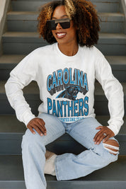 CAROLINA PANTHERS TIME OUT OVERSIZED MIDWEIGHT LONG SLEEVE TEE
