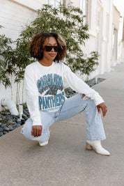 CAROLINA PANTHERS TIME OUT OVERSIZED MIDWEIGHT LONG SLEEVE TEE