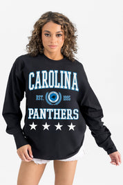 CAROLINA PANTHERS EVERYDAY STAR ESSENTIAL RELAXED FIT LONG SLEEVE TEE