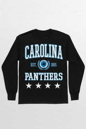 CAROLINA PANTHERS EVERYDAY STAR ESSENTIAL RELAXED FIT LONG SLEEVE TEE