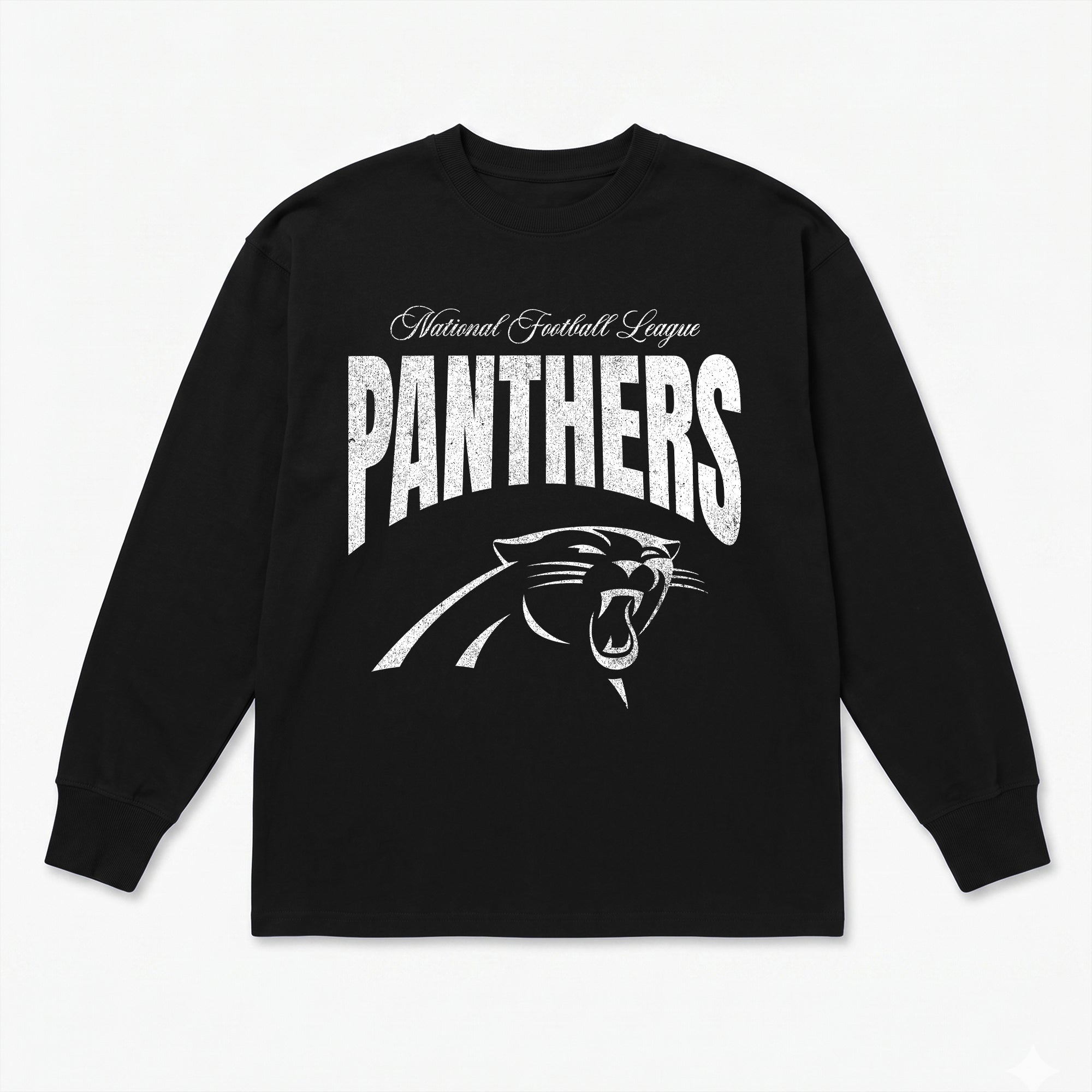CAROLINA PANTHERS BOLD AMBITION OVERSIZED LONG SLEEVE TEE