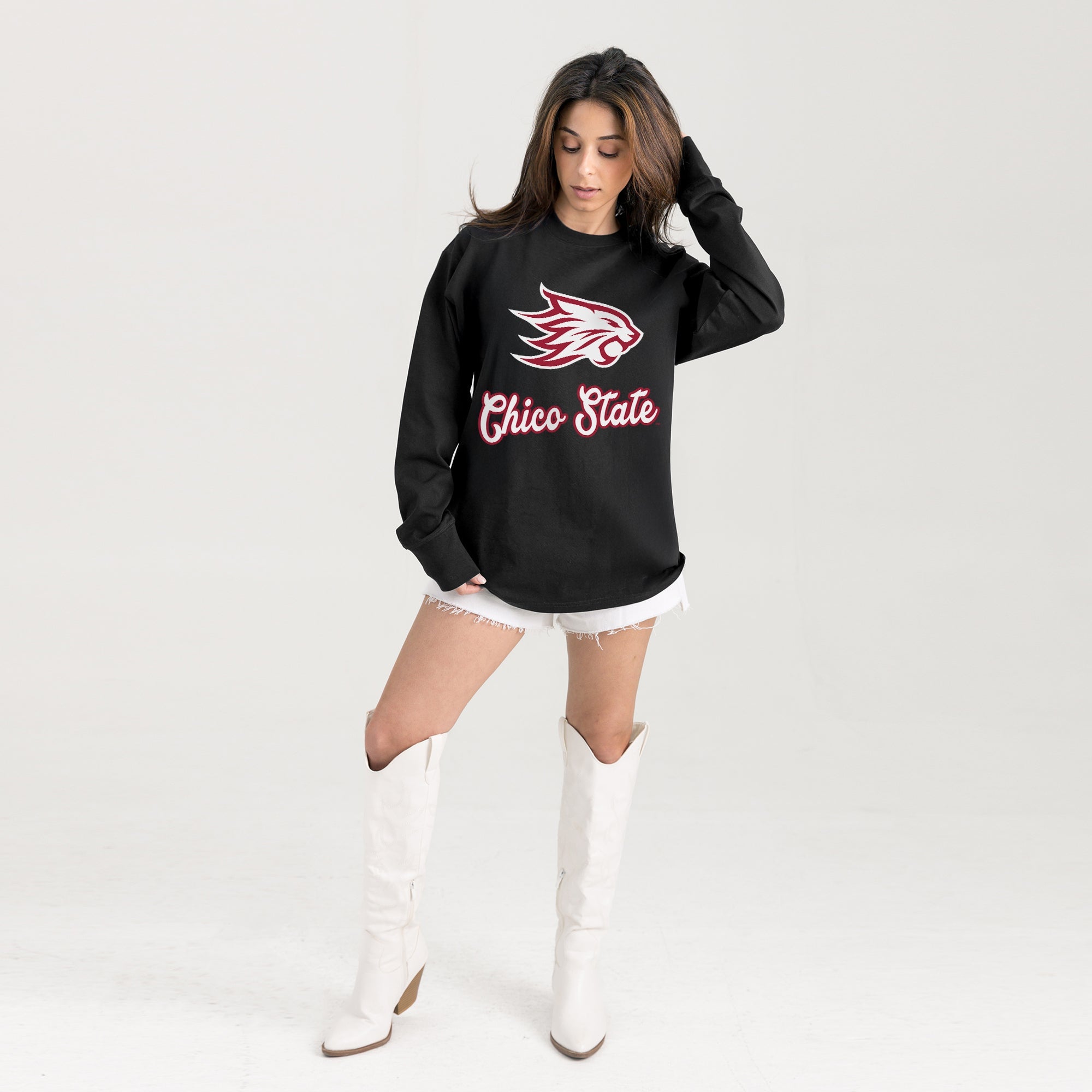 CHICO STATE WILDCATS HONOR ROLL ESSENTIAL RELAXED FIT LONG SLEEVE TEE
