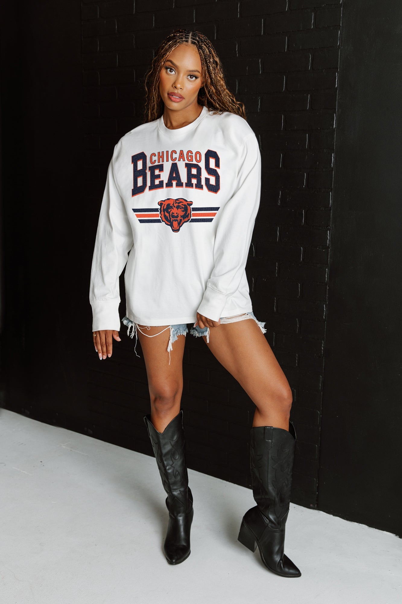 CHICAGO BEARS SWIFT STRIKE ESSENTIAL RELAXED FIT LONG SLEEVE TEE