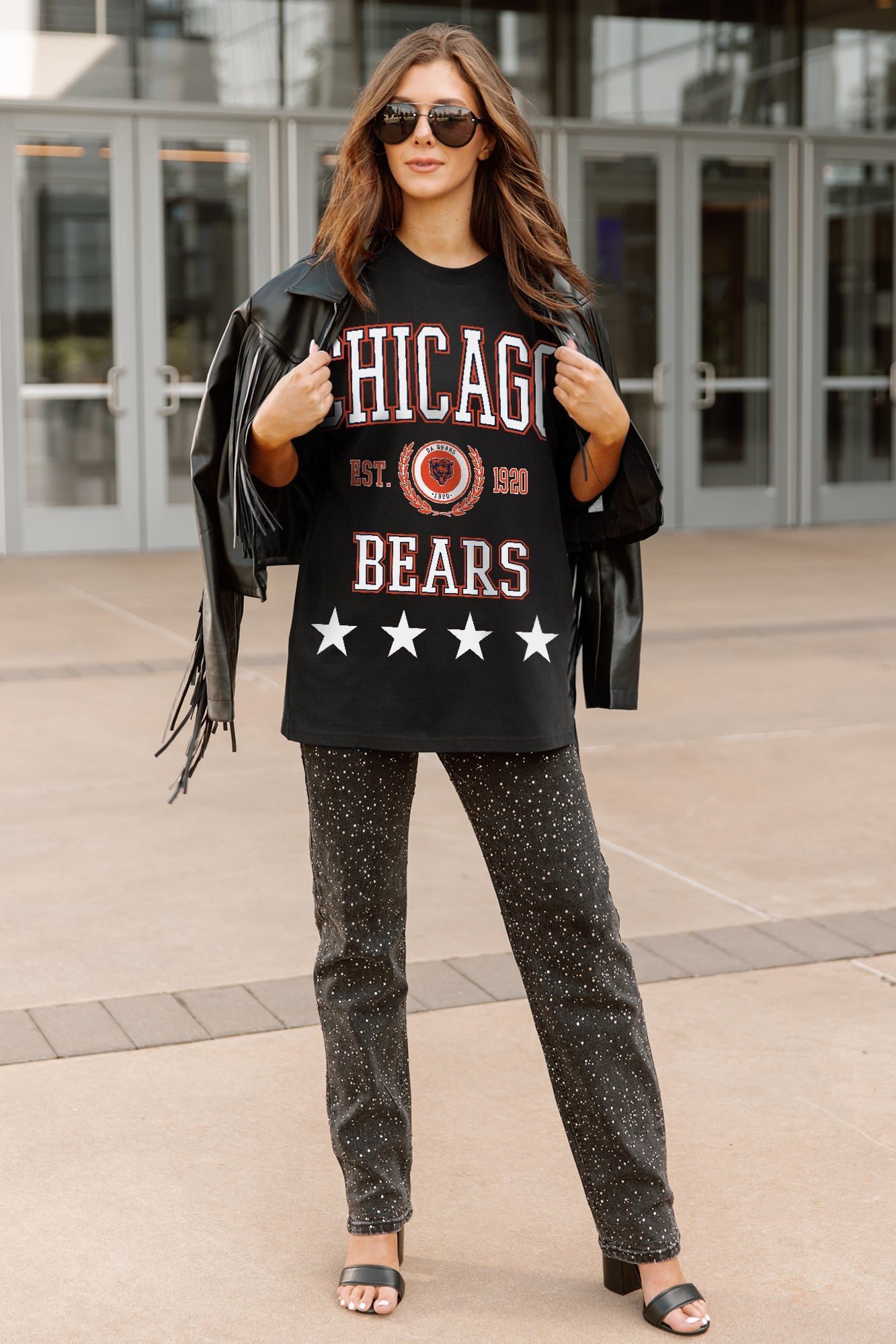 CHICAGO BEARS EVERYDAY STAR ESSENTIAL RELAXED FIT LONG SLEEVE TEE