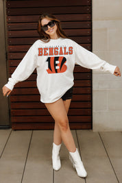 CINCINNATI BENGALS BIG GOALS OVERSIZED MIDWEIGHT LONG SLEEVE TEE