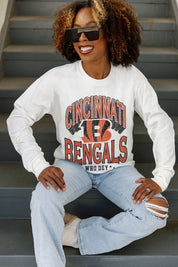 CINCINNATI BENGALS TIME OUT OVERSIZED MIDWEIGHT LONG SLEEVE TEE