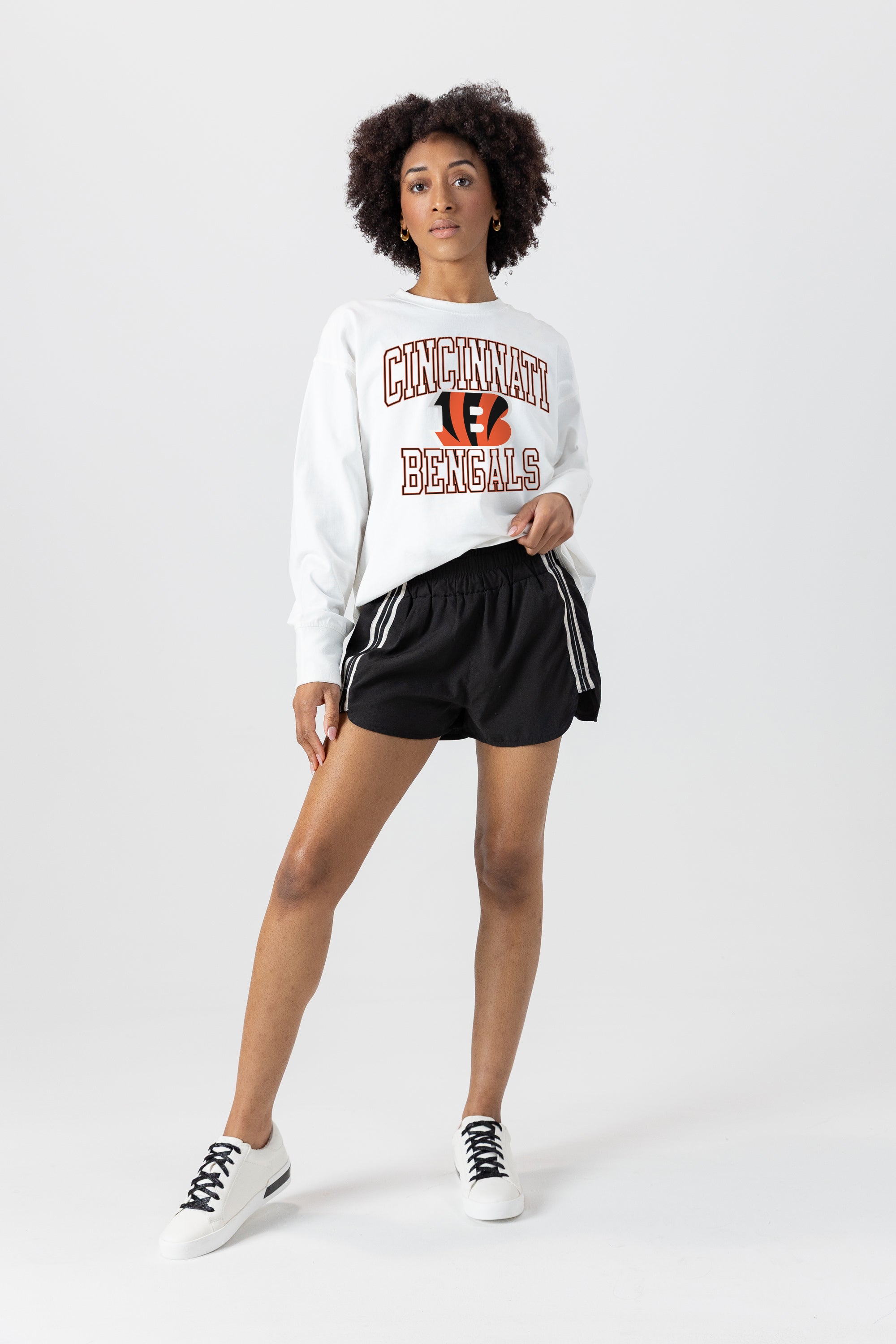 CINCINNATI BENGALS MIND GAMES OVERSIZED MIDWEIGHT LONG SLEEVE TEE