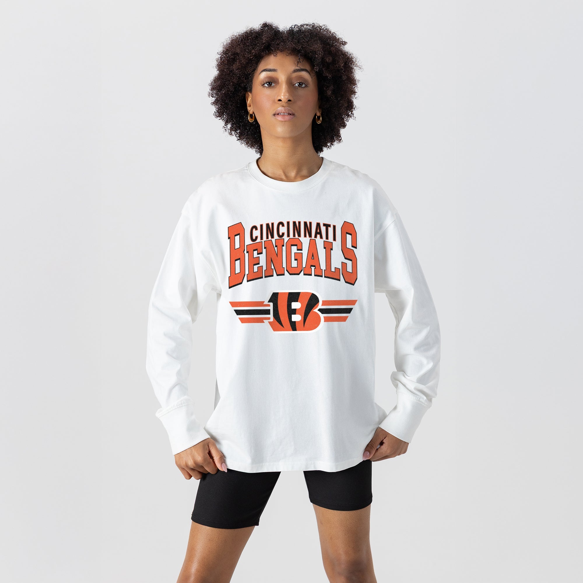 CINCINNATI BENGALS SWIFT STRIKE ESSENTIAL RELAXED FIT LONG SLEEVE TEE