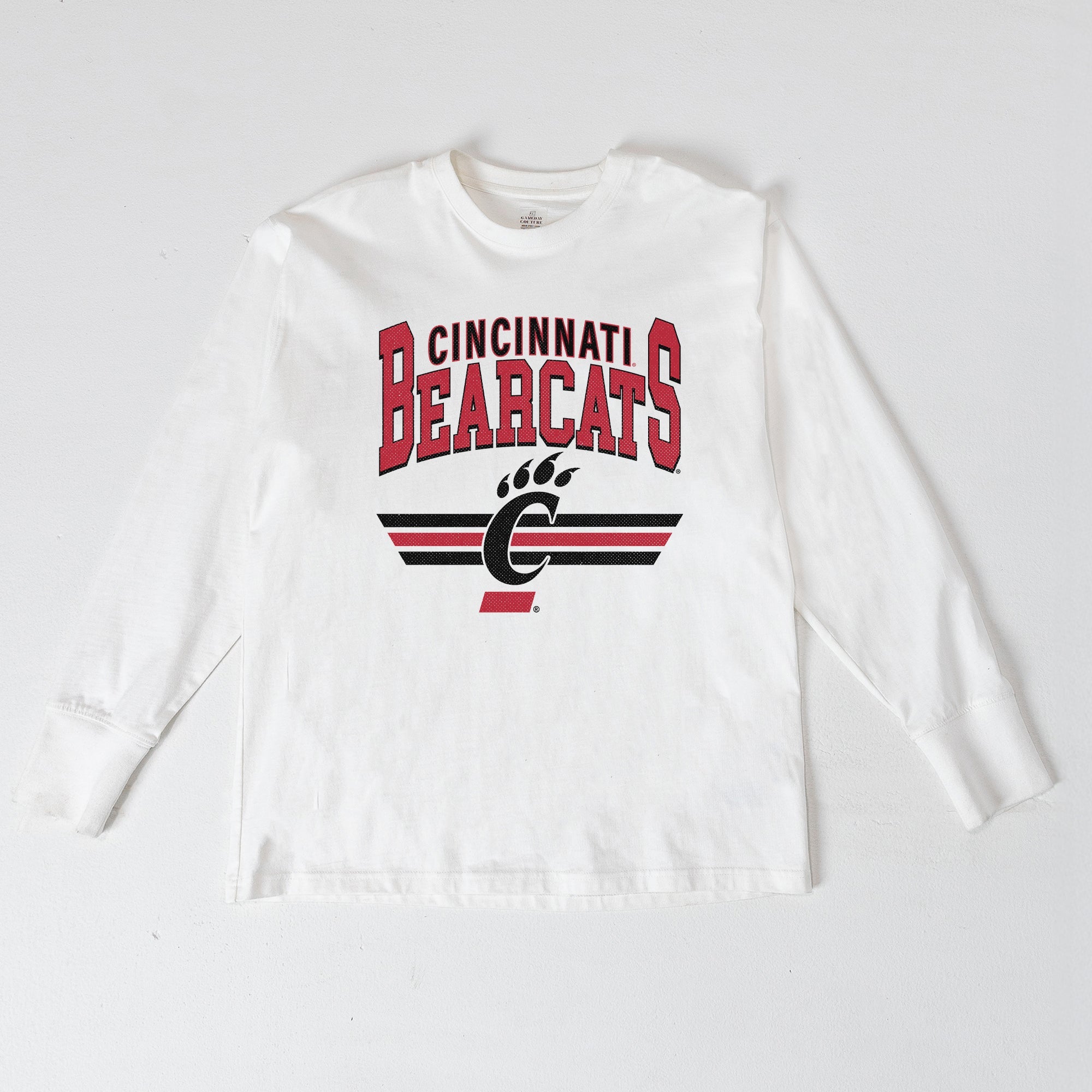 CINCINNATI BEARCATS SWIFT STRIKE ESSENTIAL RELAXED FIT LONG SLEEVE TEE