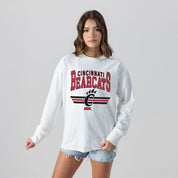 CINCINNATI BEARCATS SWIFT STRIKE ESSENTIAL RELAXED FIT LONG SLEEVE TEE