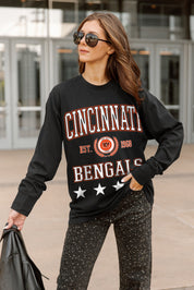 CINCINNATI BENGALS EVERYDAY STAR ESSENTIAL RELAXED FIT LONG SLEEVE TEE