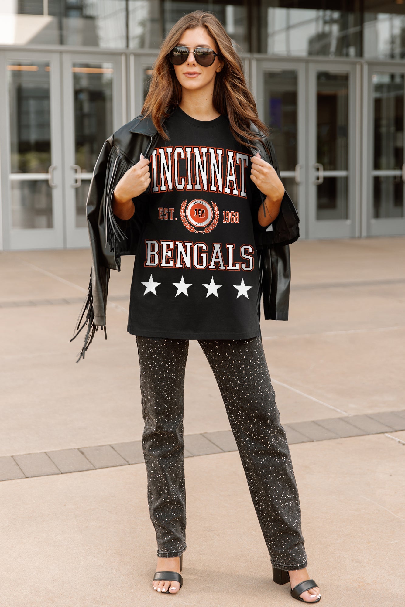 CINCINNATI BENGALS EVERYDAY STAR ESSENTIAL RELAXED FIT LONG SLEEVE TEE