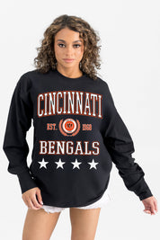 CINCINNATI BENGALS EVERYDAY STAR ESSENTIAL RELAXED FIT LONG SLEEVE TEE