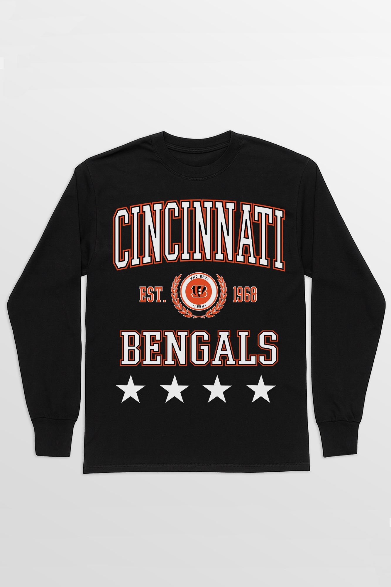CINCINNATI BENGALS EVERYDAY STAR ESSENTIAL RELAXED FIT LONG SLEEVE TEE