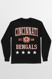 CINCINNATI BENGALS EVERYDAY STAR ESSENTIAL RELAXED FIT LONG SLEEVE TEE