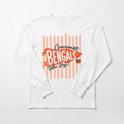 CINCINNATI BENGALS RALLY STRIPE OVERSIZED LONG SLEEVE TEE