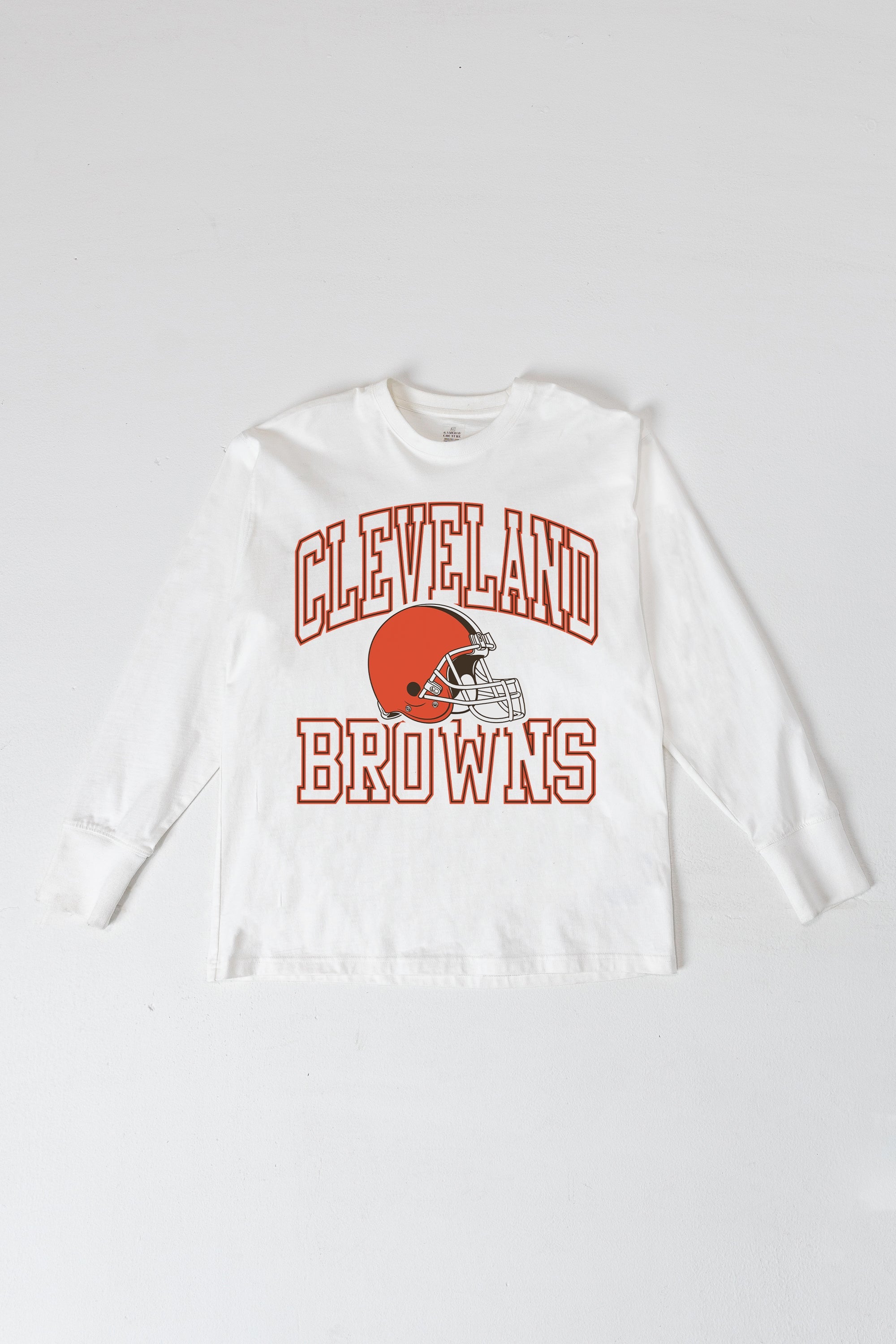 CLEVELAND BROWNS MIND GAMES OVERSIZED MIDWEIGHT LONG SLEEVE TEE