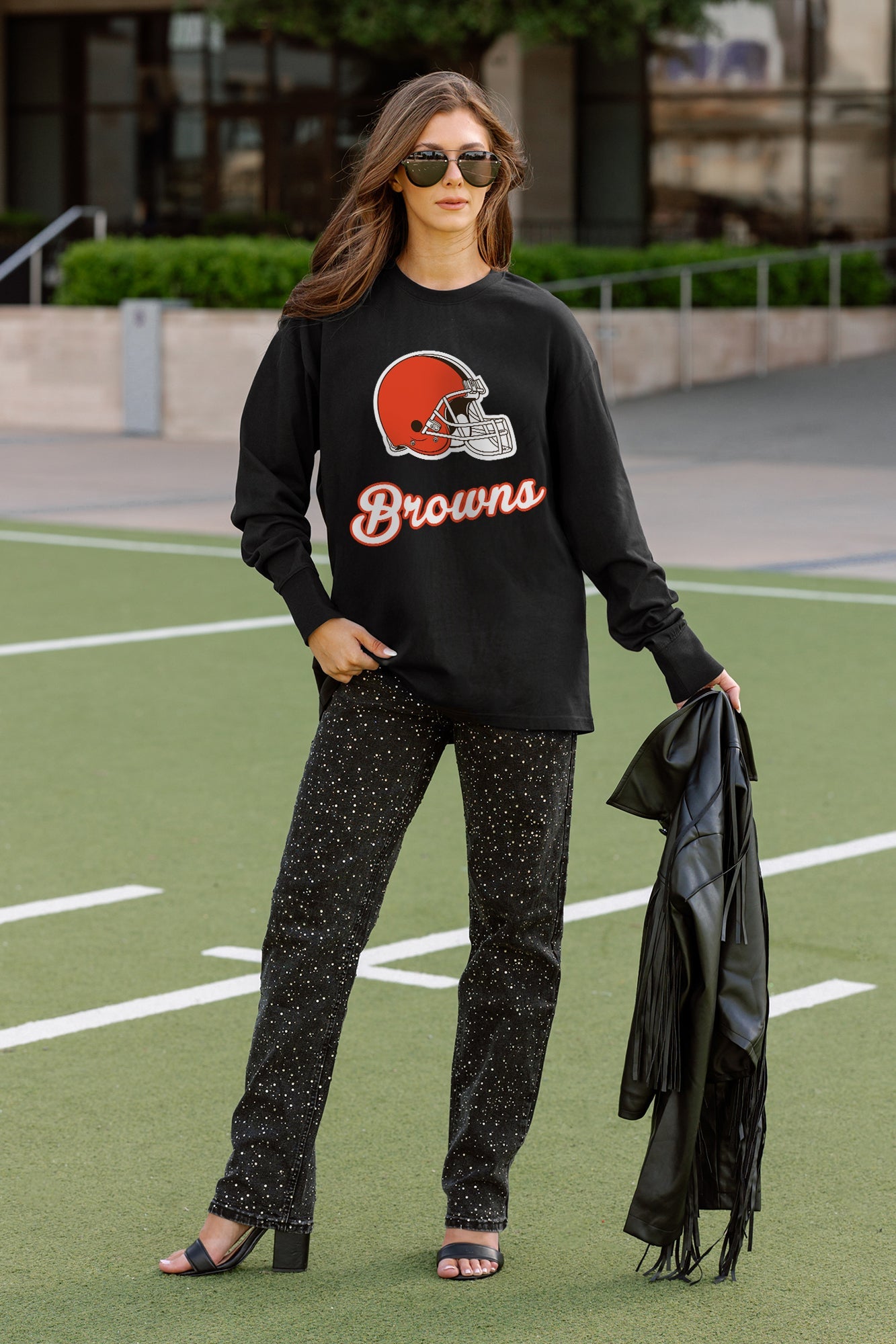CLEVELAND BROWNS HONOR ROLL ESSENTIAL RELAXED FIT LONG SLEEVE TEE