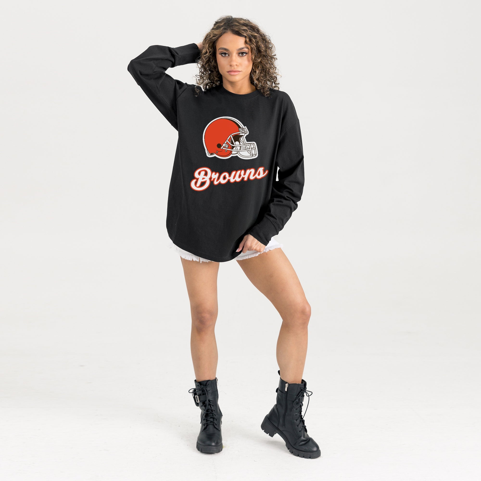 CLEVELAND BROWNS HONOR ROLL ESSENTIAL RELAXED FIT LONG SLEEVE TEE
