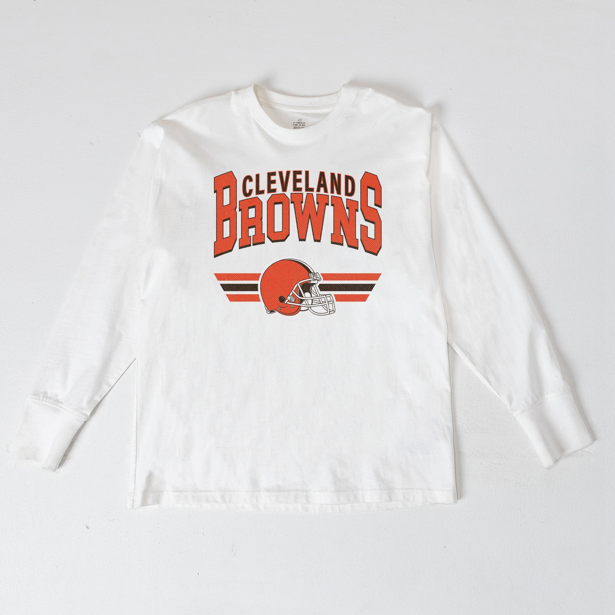 CLEVELAND BROWNS SWIFT STRIKE ESSENTIAL RELAXED FIT LONG SLEEVE TEE
