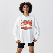 CLEVELAND BROWNS SWIFT STRIKE ESSENTIAL RELAXED FIT LONG SLEEVE TEE