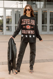 CLEVELAND BROWNS EVERYDAY STAR ESSENTIAL RELAXED FIT LONG SLEEVE TEE