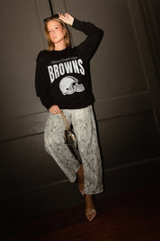 CLEVELAND BROWNS BOLD AMBITION OVERSIZED LONG SLEEVE TEE