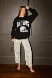 CLEVELAND BROWNS BOLD AMBITION OVERSIZED LONG SLEEVE TEE
