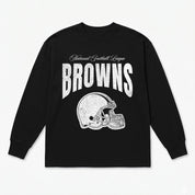CLEVELAND BROWNS BOLD AMBITION OVERSIZED LONG SLEEVE TEE