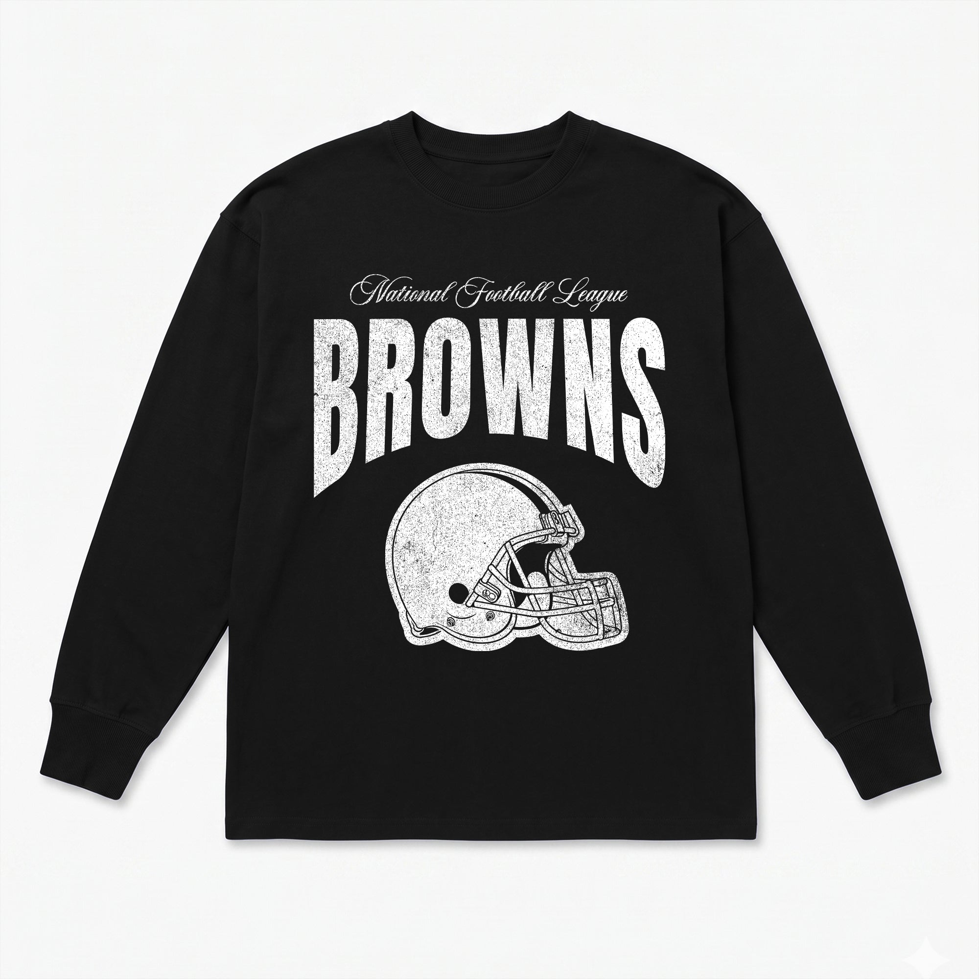 CLEVELAND BROWNS BOLD AMBITION OVERSIZED LONG SLEEVE TEE