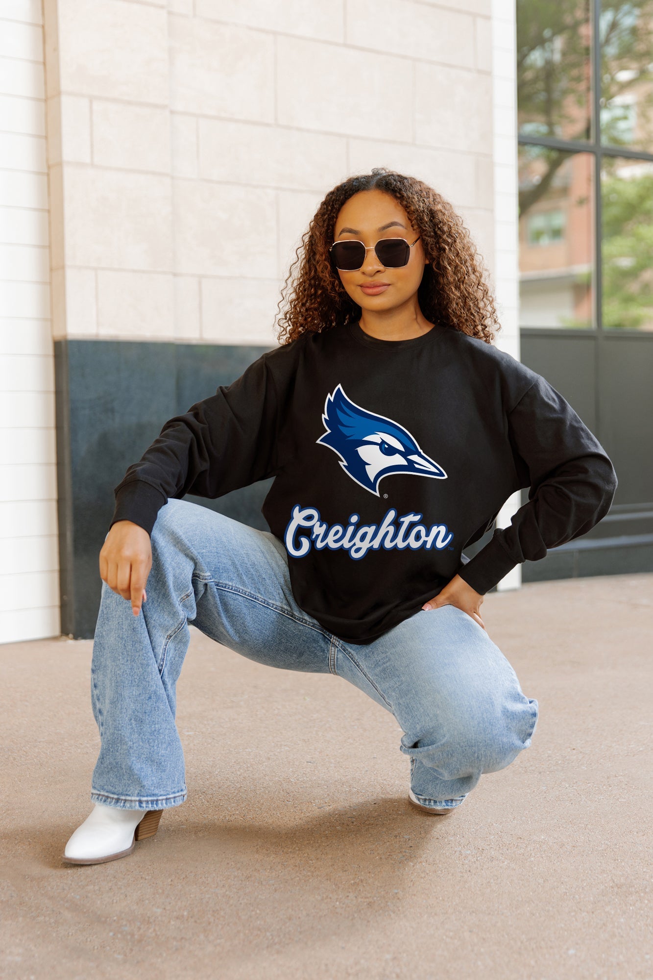 CREIGHTON BLUEJAYS HONOR ROLL ESSENTIAL RELAXED FIT LONG SLEEVE TEE