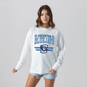CREIGHTON BLUEJAYS SWIFT STRIKE ESSENTIAL RELAXED FIT LONG SLEEVE TEE