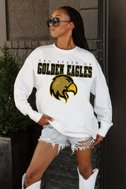 CAL STATE LOS ANGELES GOLDEN EAGLES BIG GOALS OVERSIZED LONG SLEEVE TEE WITH RIBBED NECKLINE AND CUFFS