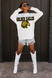 CAL STATE LOS ANGELES GOLDEN EAGLES BIG GOALS OVERSIZED LONG SLEEVE TEE WITH RIBBED NECKLINE AND CUFFS