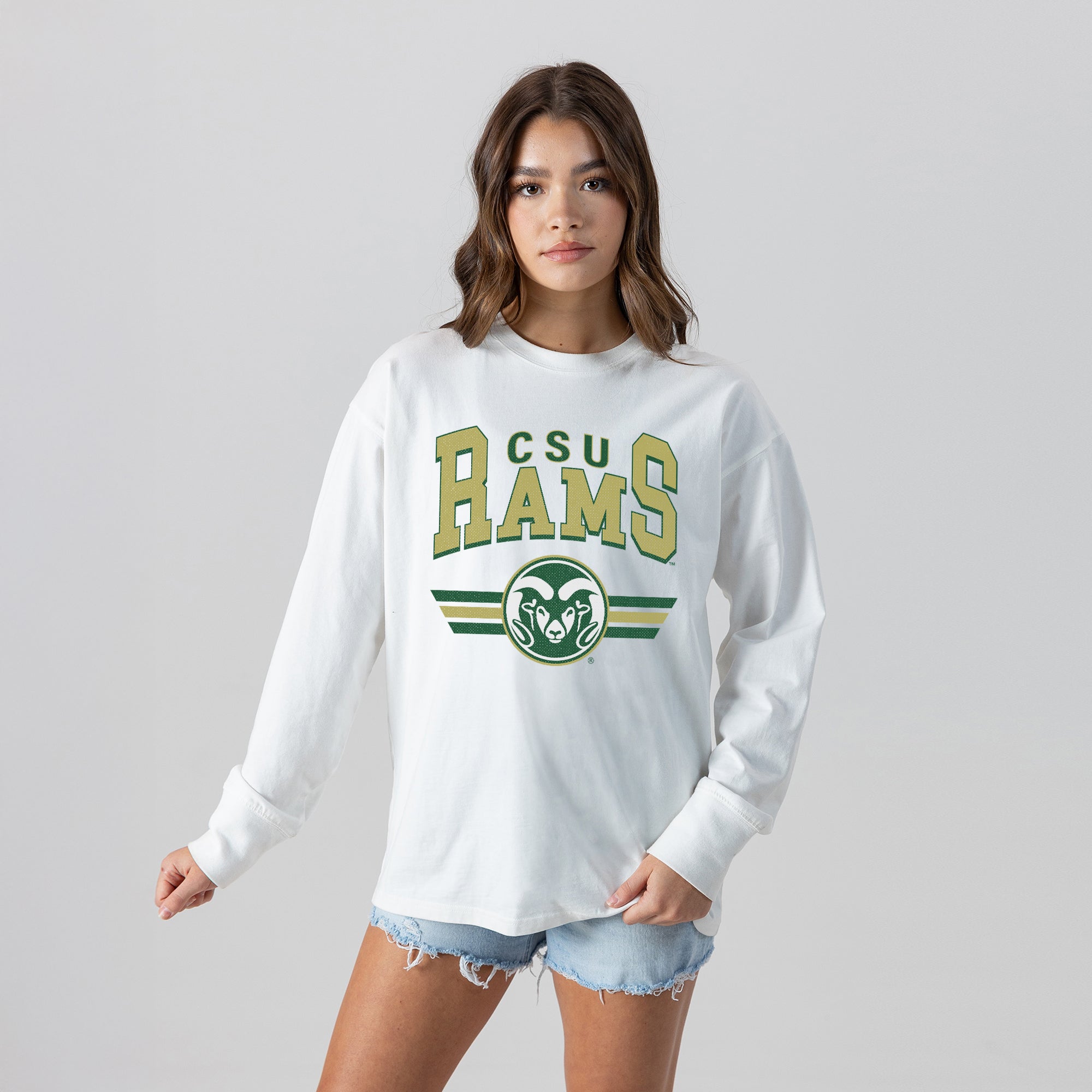 COLORADO STATE RAMS SWIFT STRIKE ESSENTIAL RELAXED FIT LONG SLEEVE TEE