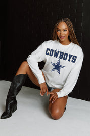 DALLAS COWBOYS BIG GOALS OVERSIZED MIDWEIGHT LONG SLEEVE TEE