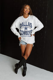 DALLAS COWBOYS TIME OUT OVERSIZED MIDWEIGHT LONG SLEEVE TEE
