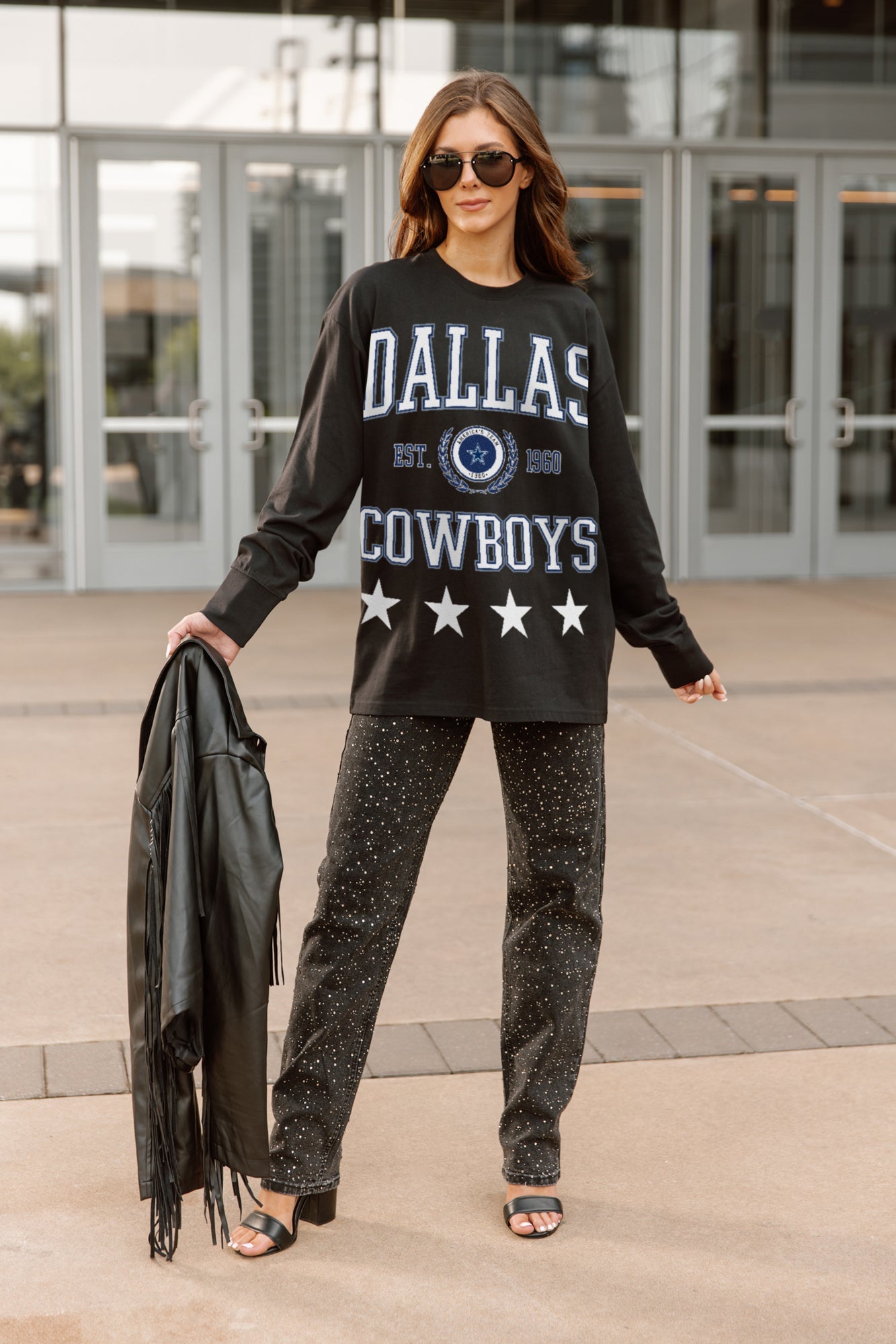 DALLAS COWBOYS EVERYDAY STAR ESSENTIAL RELAXED FIT LONG SLEEVE TEE