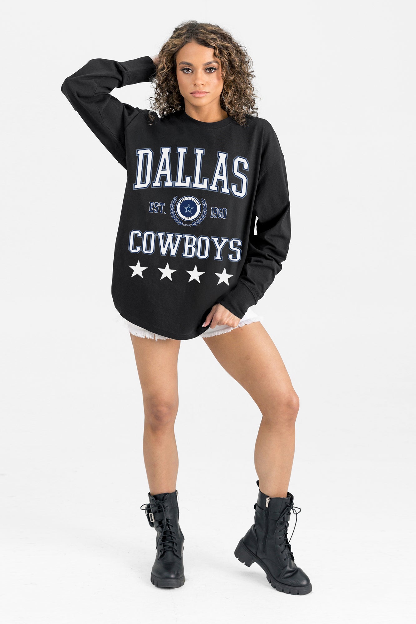 DALLAS COWBOYS EVERYDAY STAR ESSENTIAL RELAXED FIT LONG SLEEVE TEE