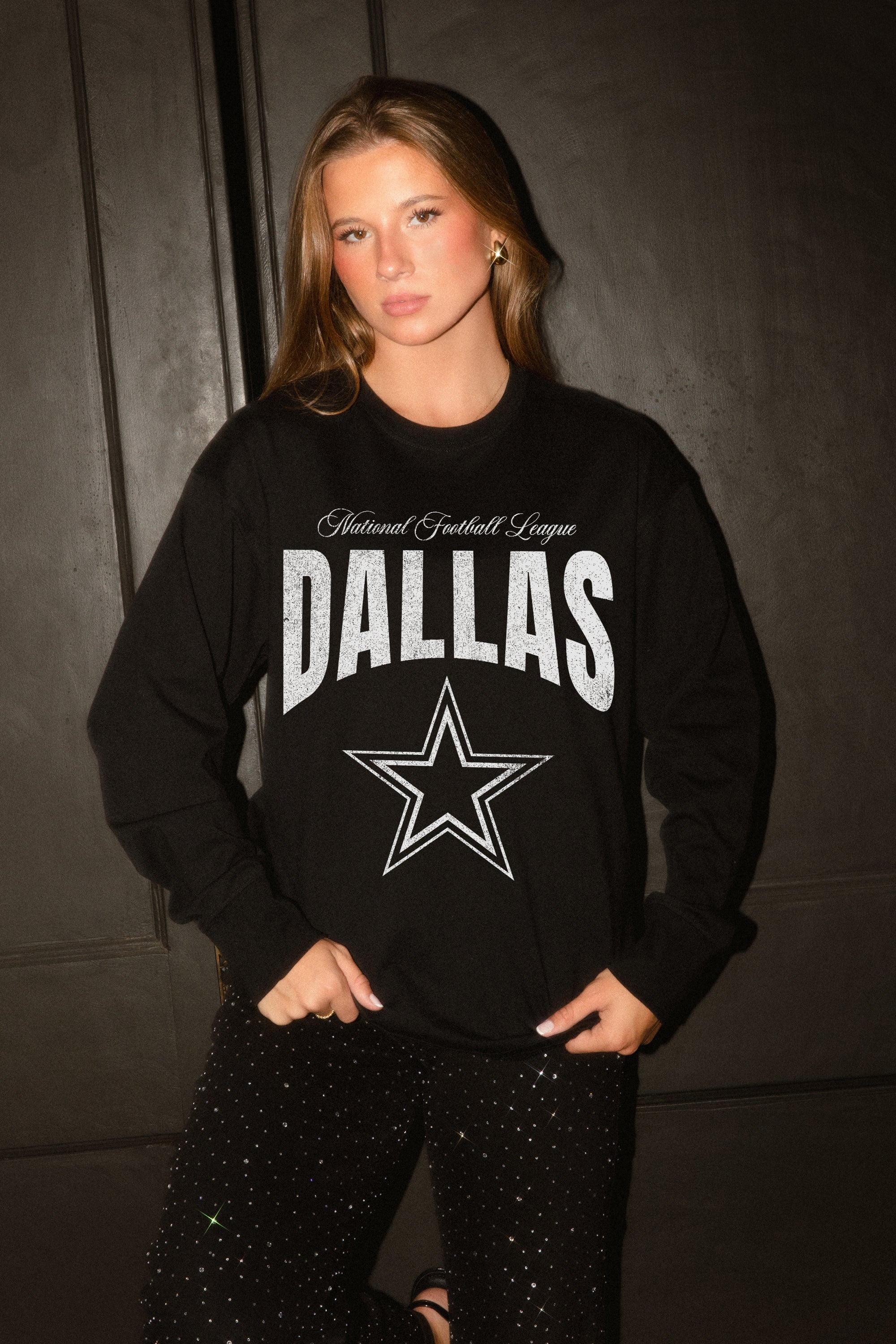 DALLAS COWBOYS BOLD AMBITION OVERSIZED LONG SLEEVE TEE