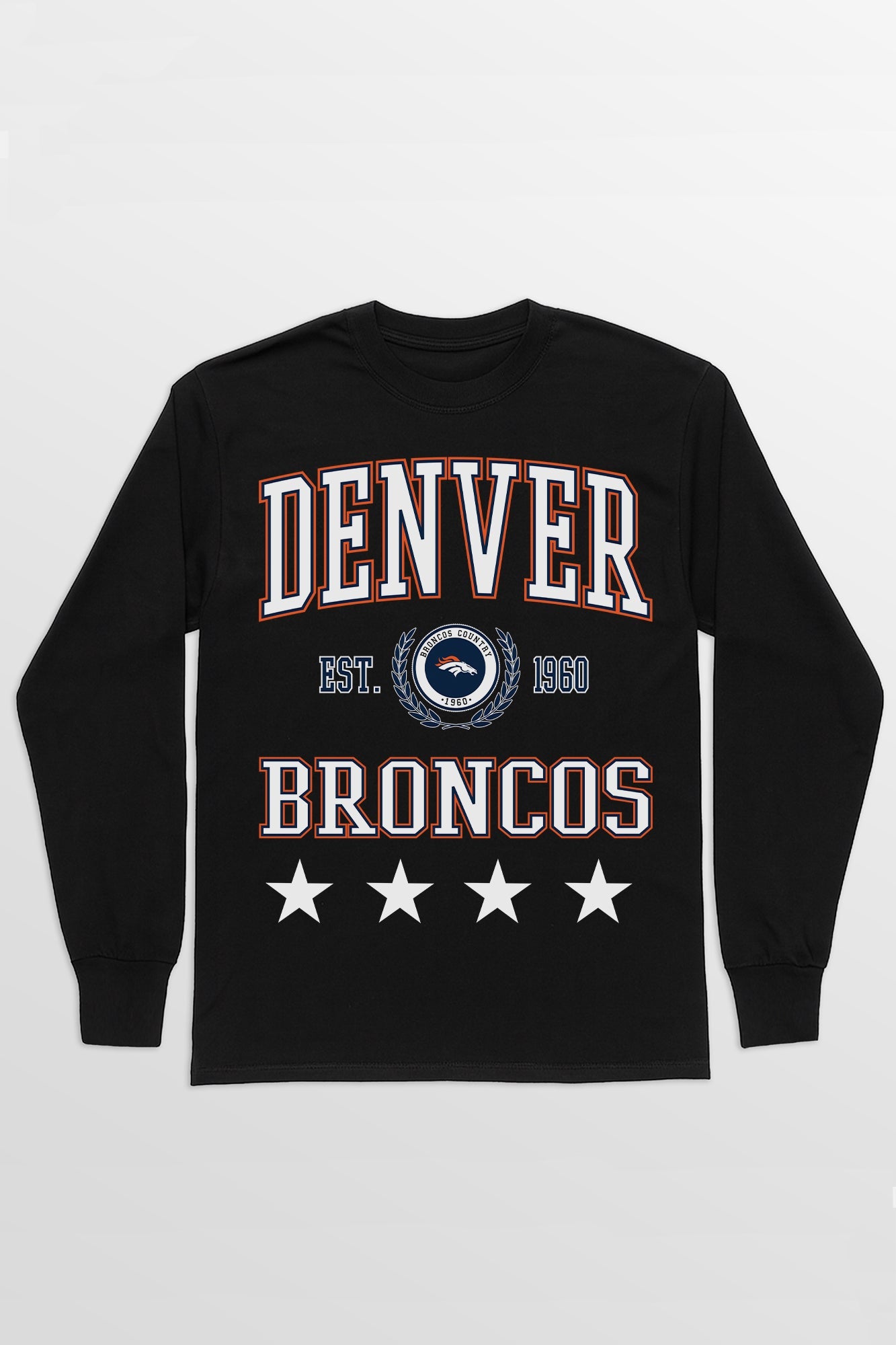 DENVER BRONCOS EVERYDAY STAR ESSENTIAL RELAXED FIT LONG SLEEVE TEE