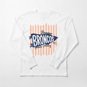 DENVER BRONCOS RALLY STRIPE OVERSIZED LONG SLEEVE TEE