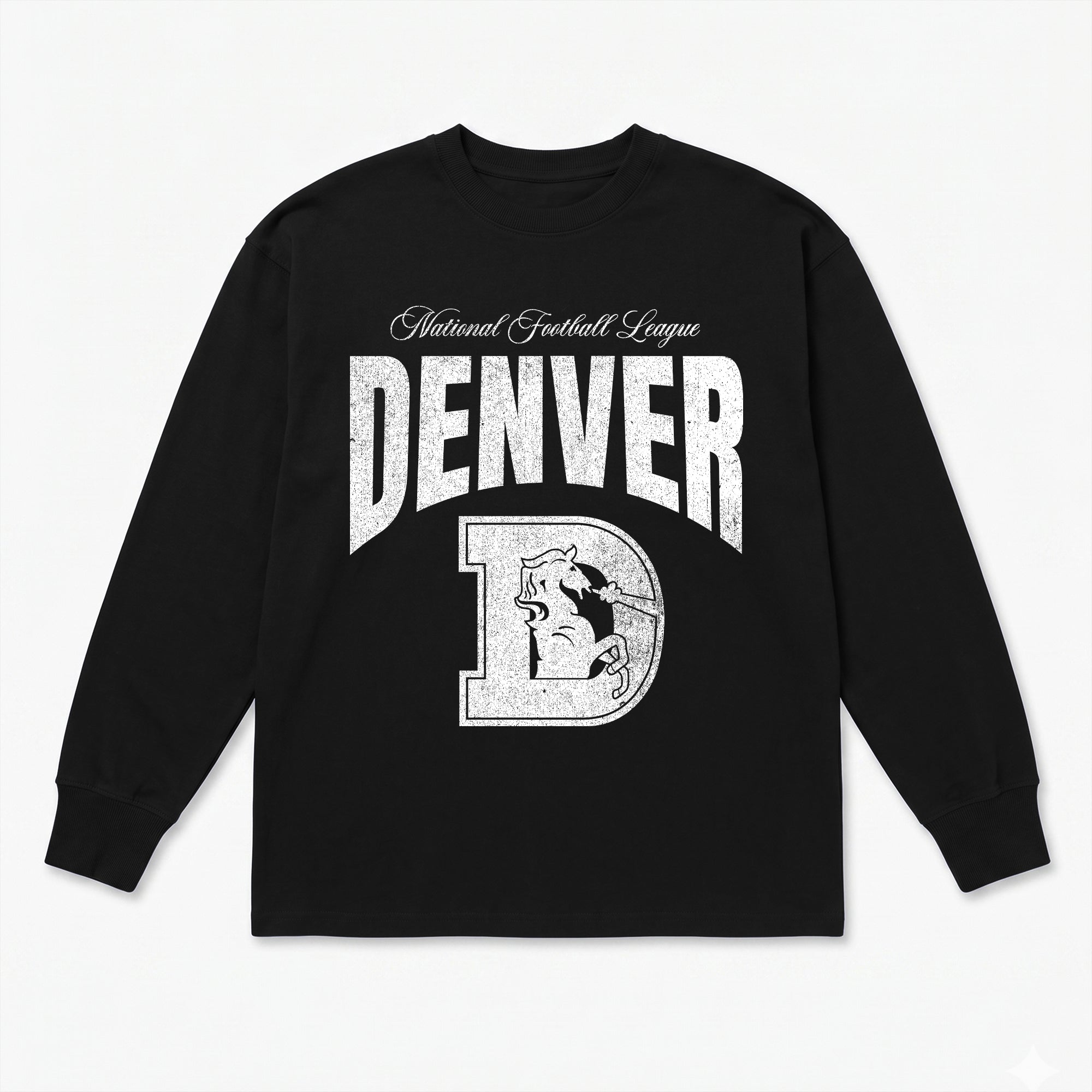 DENVER BRONCOS BOLD AMBITION OVERSIZED LONG SLEEVE TEE